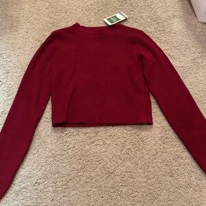 NWT Pants Store Crimson Red Cropped Sweater